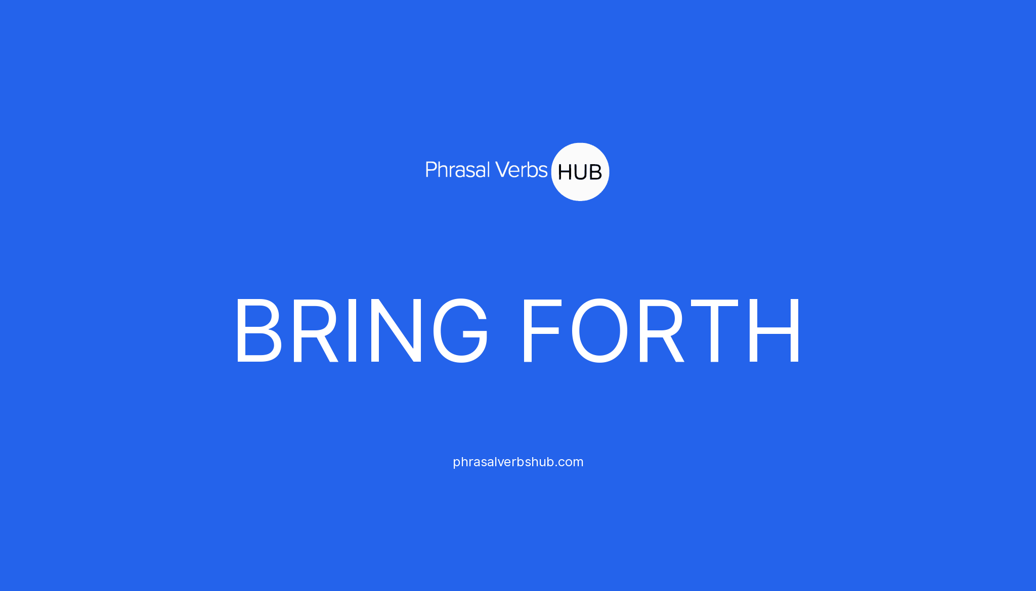 5 letter word for bring forth